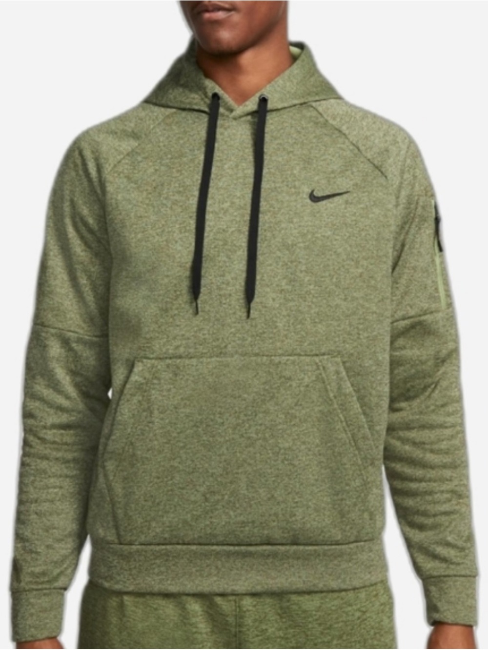 Nike Heather Olive Green Therma-Fit Pullover Hoodie